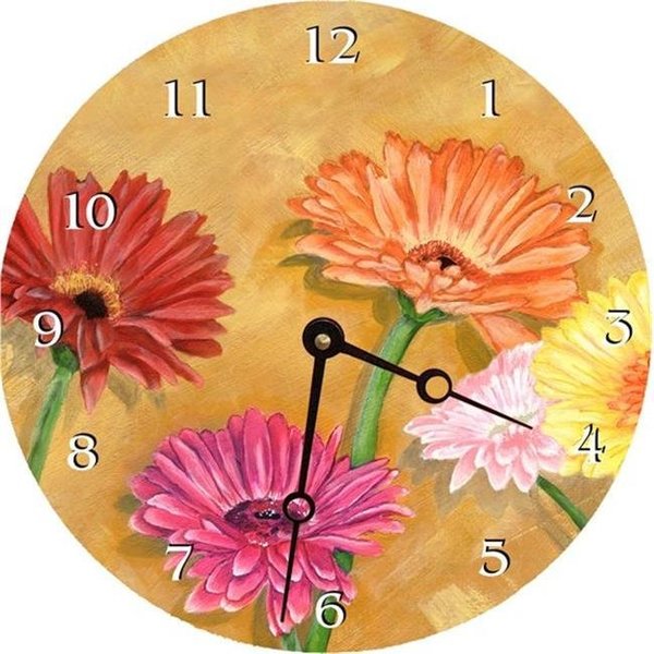 Clock Creations Gerber Daisies Round Clock CL93456